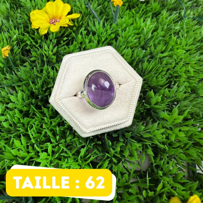 925 Silber Amethyst Ring #209