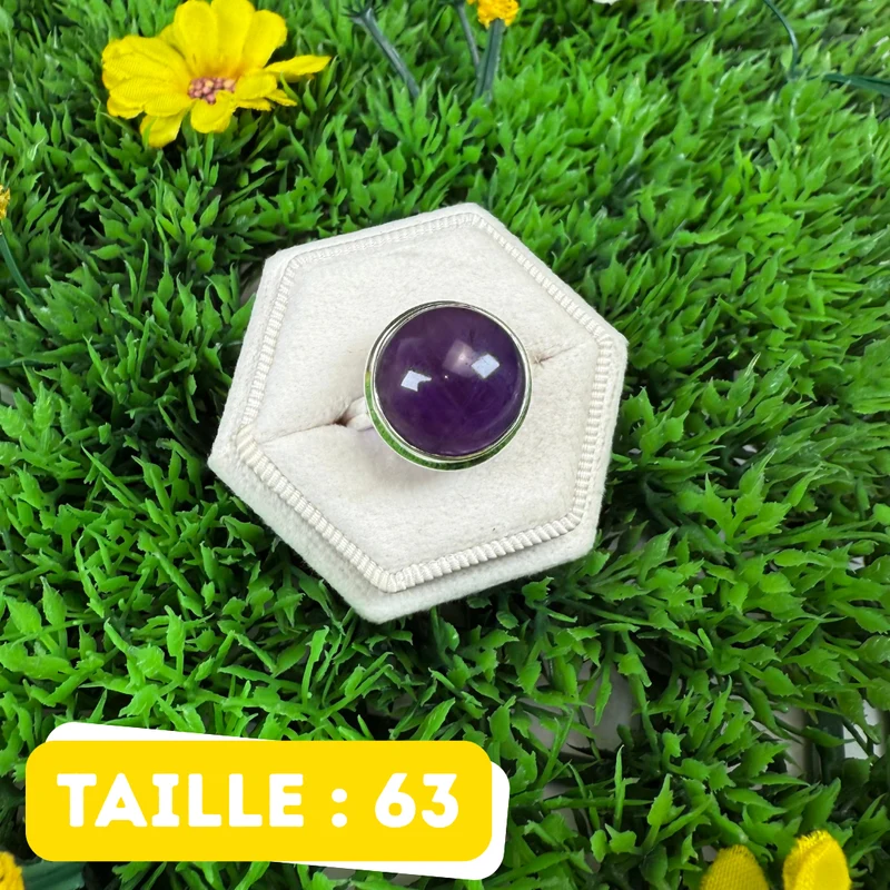 925 Silber Amethyst Ring #208