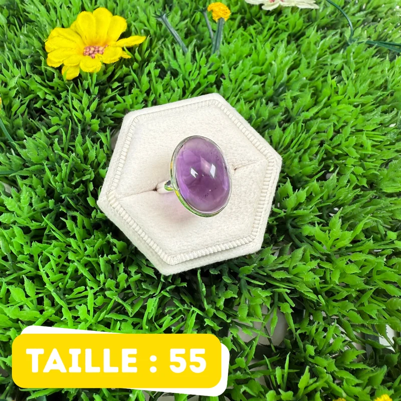 925 Silber Amethyst Ring #204
