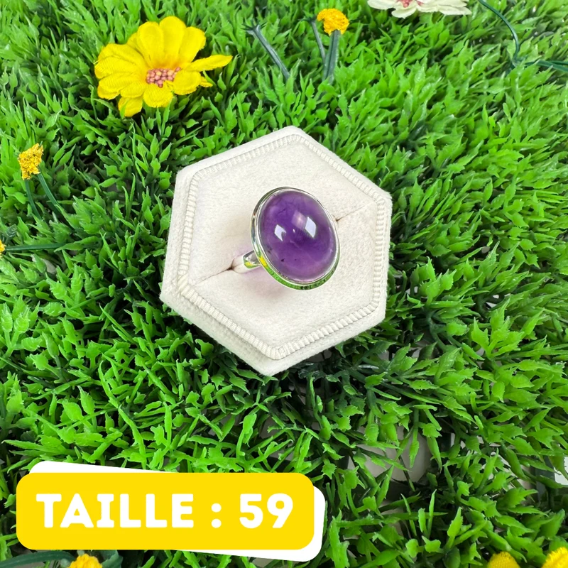 925 Silber Amethyst Ring #203