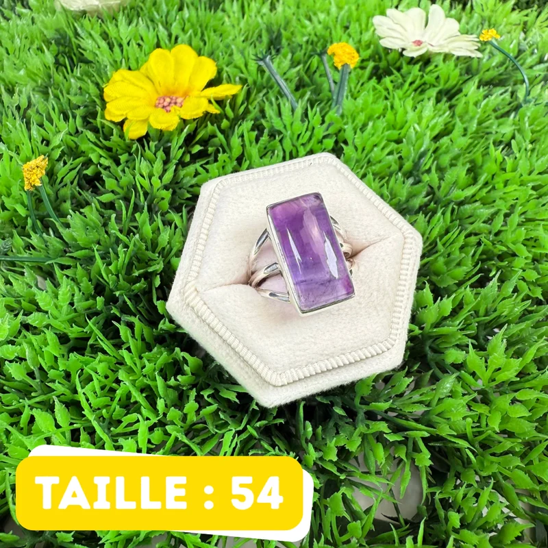 925 Silber Amethyst Ring #201