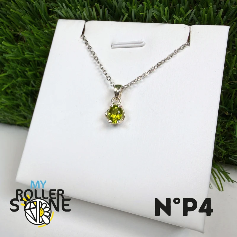 Anhänger aus brasilianischem Peridot, 925er Sterlingsilber #4