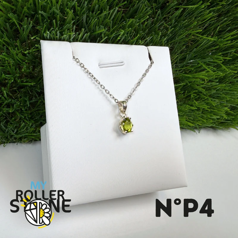 Anhänger aus brasilianischem Peridot, 925er Sterlingsilber #4