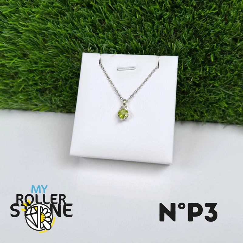 Anhänger aus brasilianischem Peridot, 925er Sterlingsilber #3