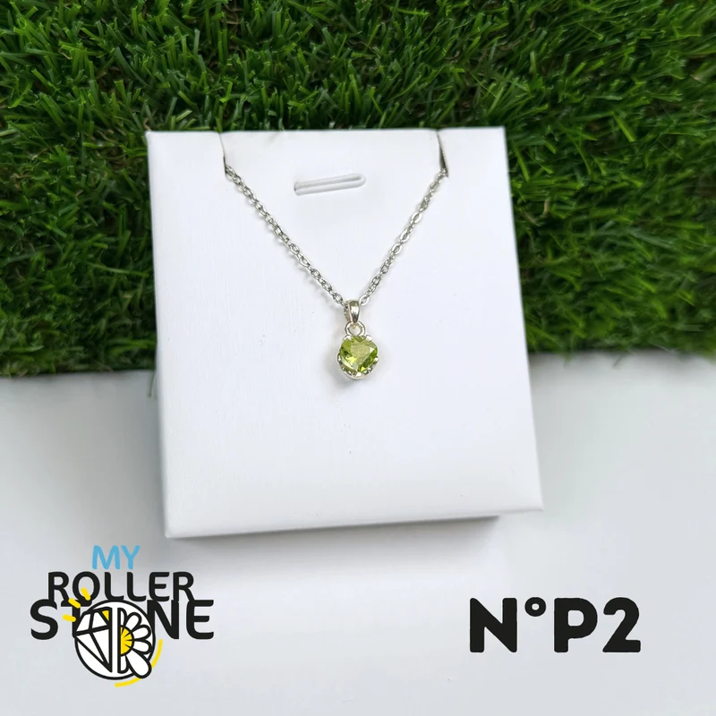Anhänger aus brasilianischem Peridot, 925er Sterlingsilber #2