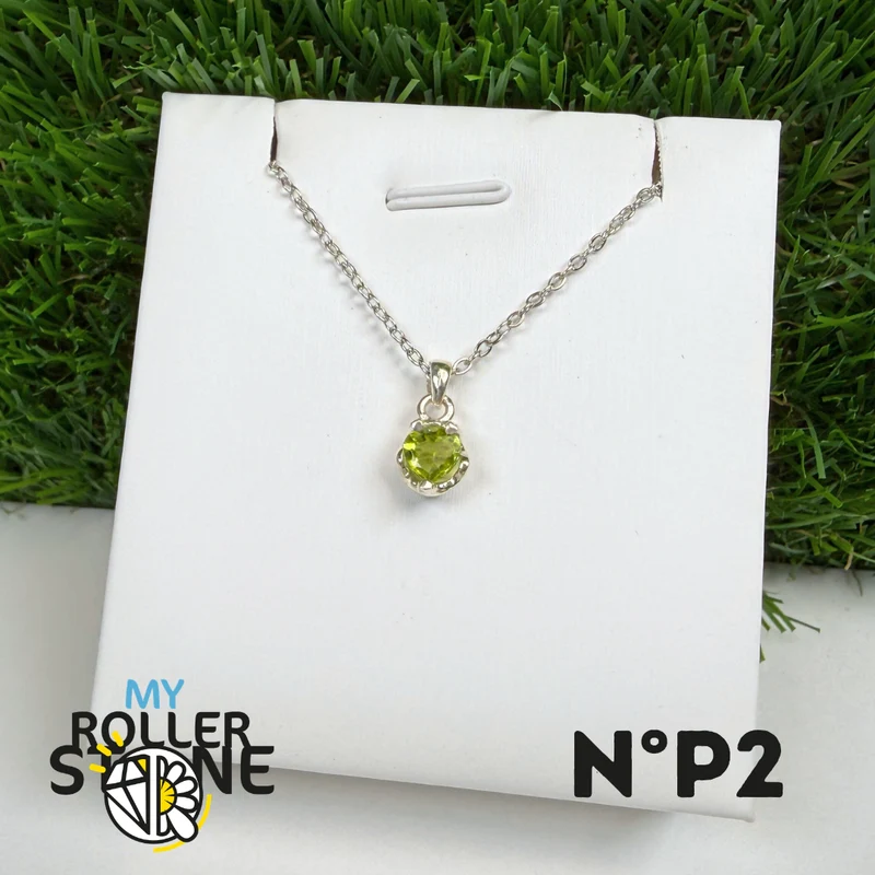 Anhänger aus brasilianischem Peridot, 925er Sterlingsilber #2