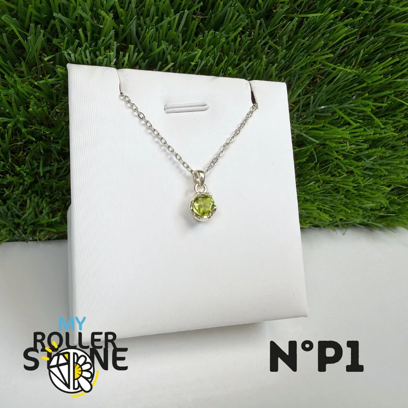 Anhänger aus brasilianischem Peridot, 925er Sterlingsilber #1