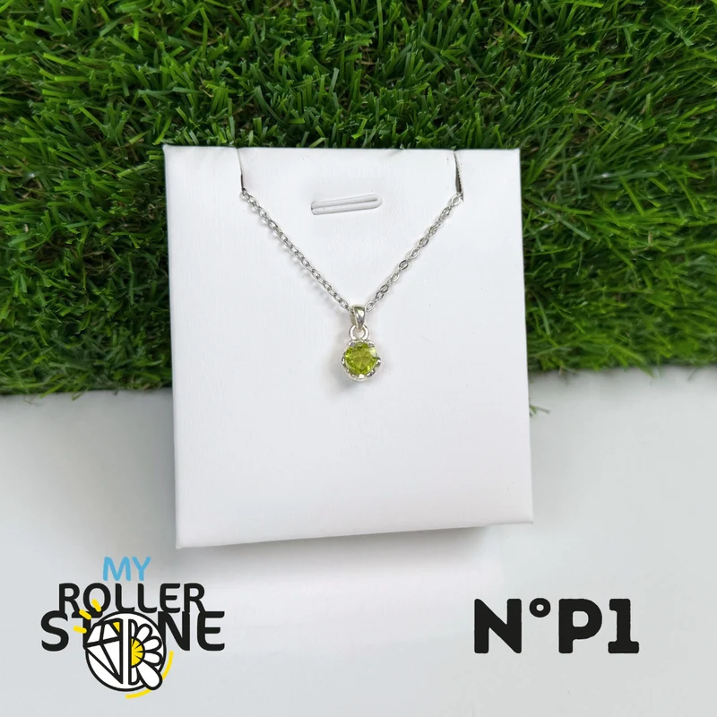 Anhänger aus brasilianischem Peridot, 925er Sterlingsilber #1