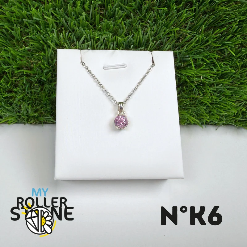 Kunzit-Anhänger, Edelsteinqualität, 925er Sterlingsilber