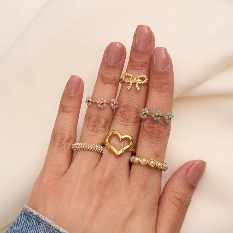 Sweet Flower Ring 18K Vergoldet