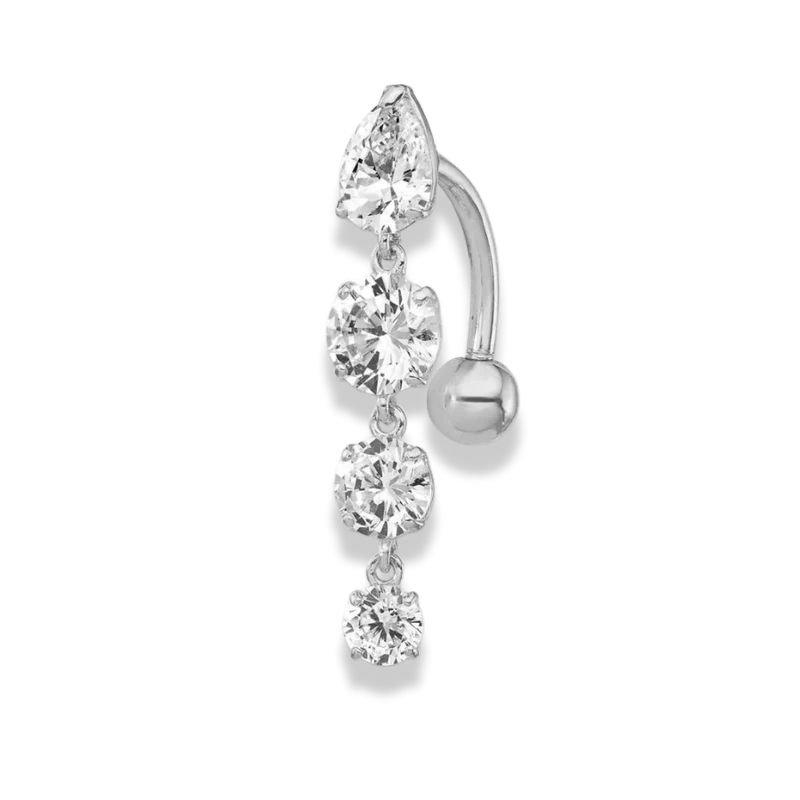 Teardrop Elegance Belly Piercing - Titan