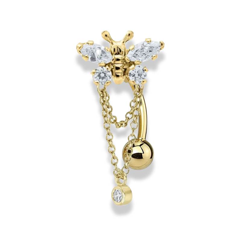 Butterfly Elegance Belly Piercing - Titan