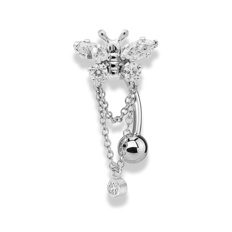 Butterfly Elegance Belly Piercing - Titan