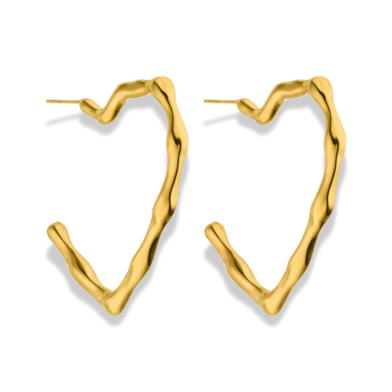 Melting Heart Ohrstecker 14K Vergoldet