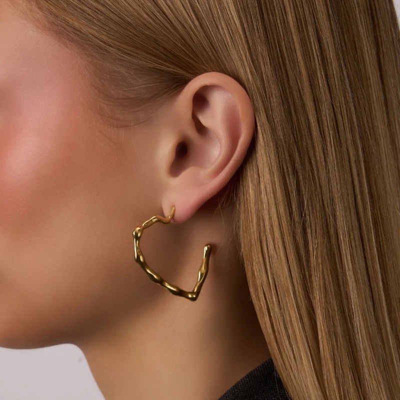 Melting Heart Ohrstecker 14K Vergoldet