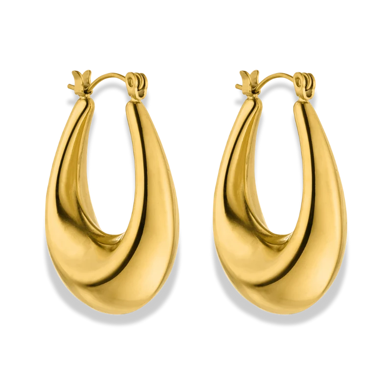 Chunky Hoop Ohrringe 14K Vergoldet