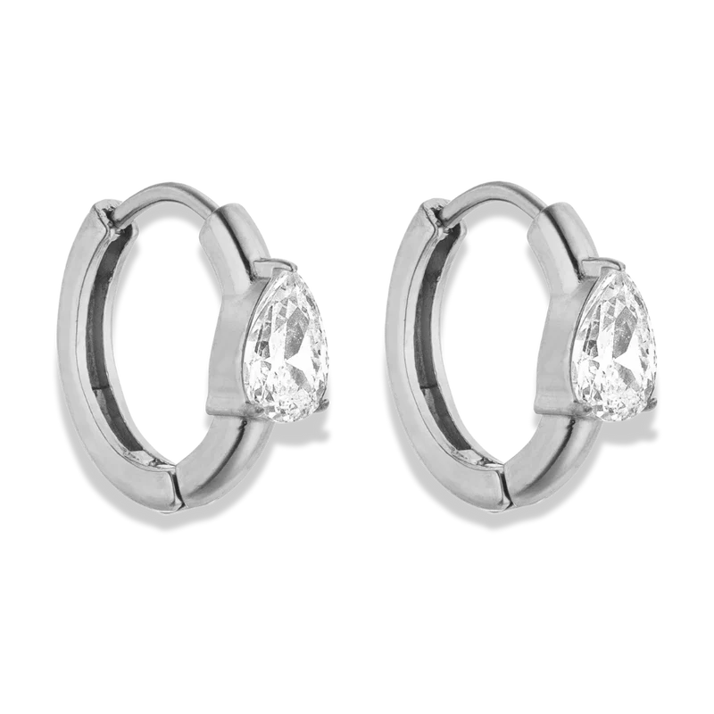 Simple Teardrop Huggie Ohrringe 14K Vergoldet