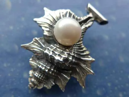 Schmuck Perle Anhänger Ahornblatt
