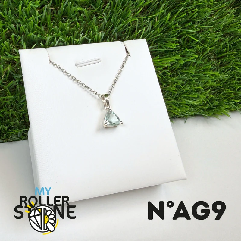 Facettierter Aquamarin-Anhänger in 925er Sterlingsilber #AG9
