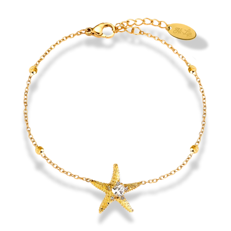 Starfish Charm Armband 14K Vergoldet