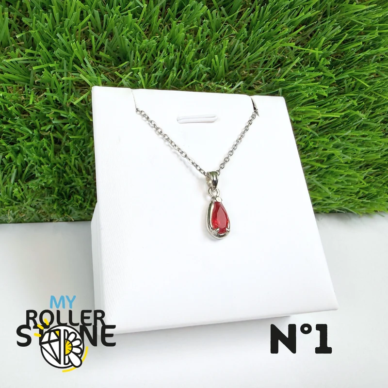 Rhodonit Anhänger Edelsteinqualität und 925 Silber #1