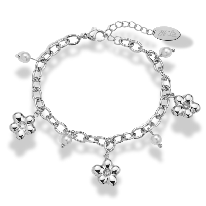 Golden Flower Charm Armband 14K Vergoldet
