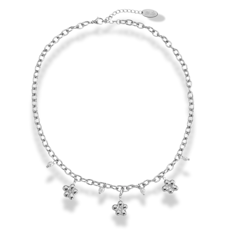 Golden Flower Charm Kette 14K Vergoldet