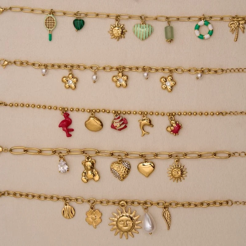 Ocean & Friends Charm Armband 14K Vergoldet