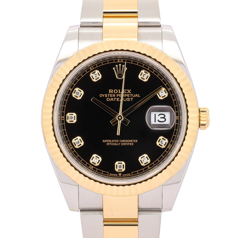 Rolex Datejust 41 126333 Stahl/Gold Diamond-Black Dial Full Set