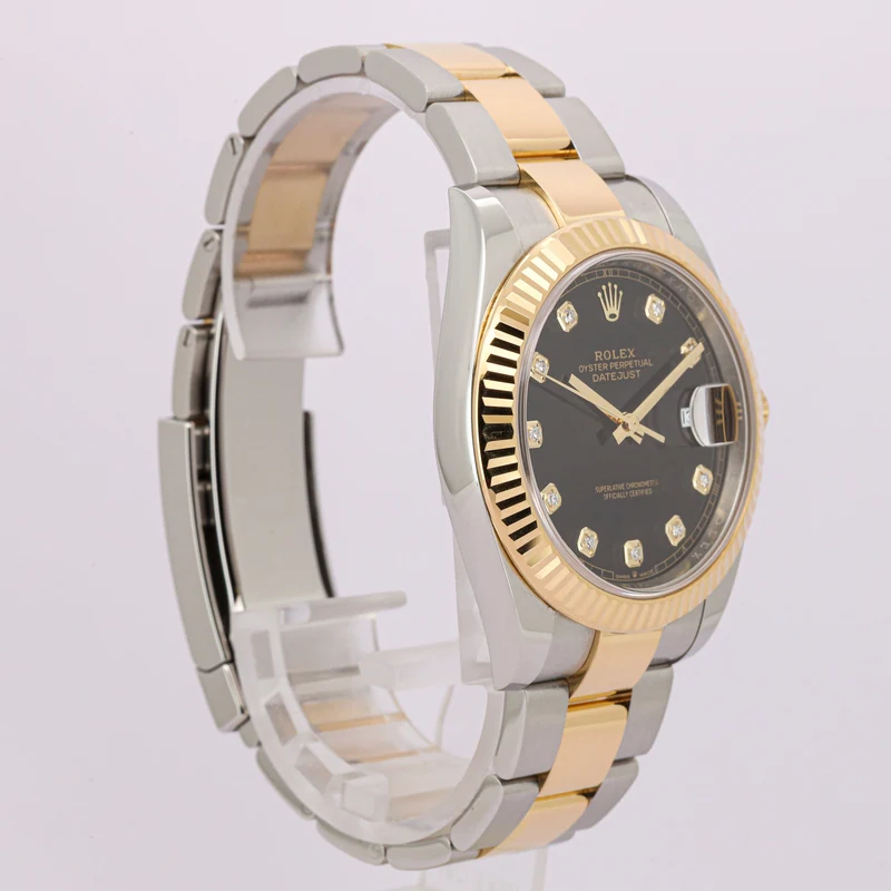 Rolex Datejust 41 126333 Stahl/Gold Diamond-Black Dial Full Set