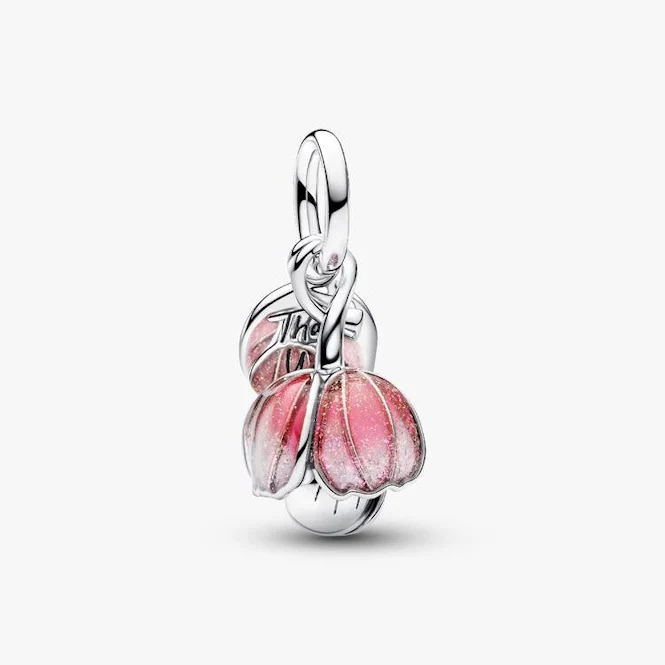 Two-Tone Blooming Flower Dangle Charms