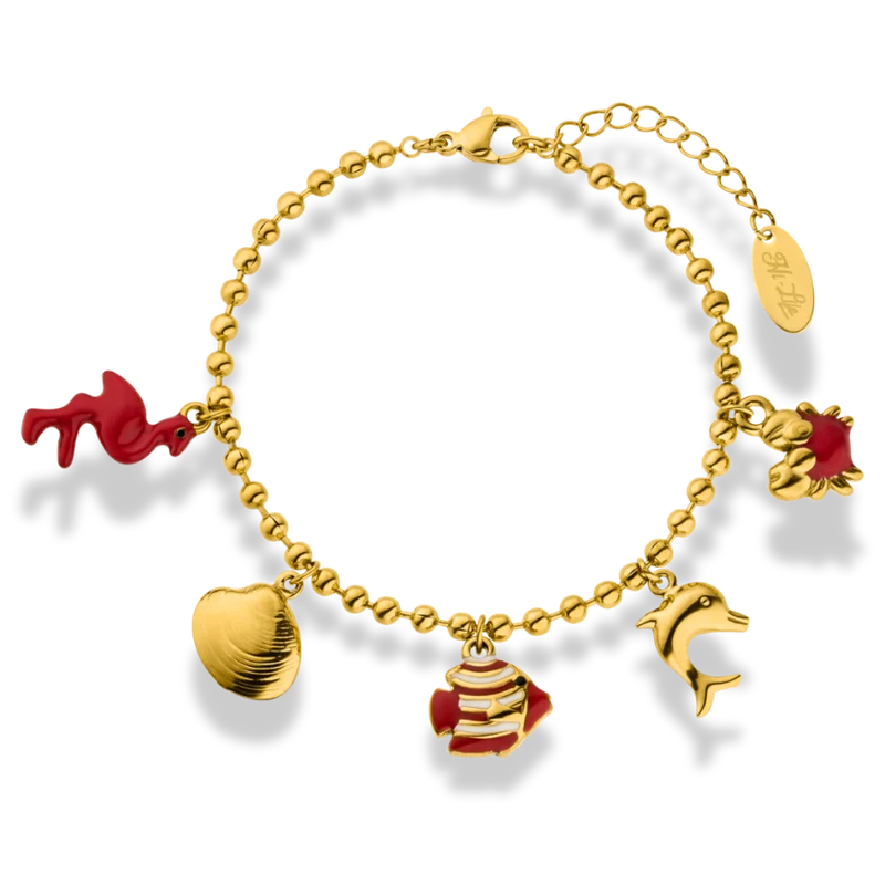Ocean & Friends Charm Armband 14K Vergoldet
