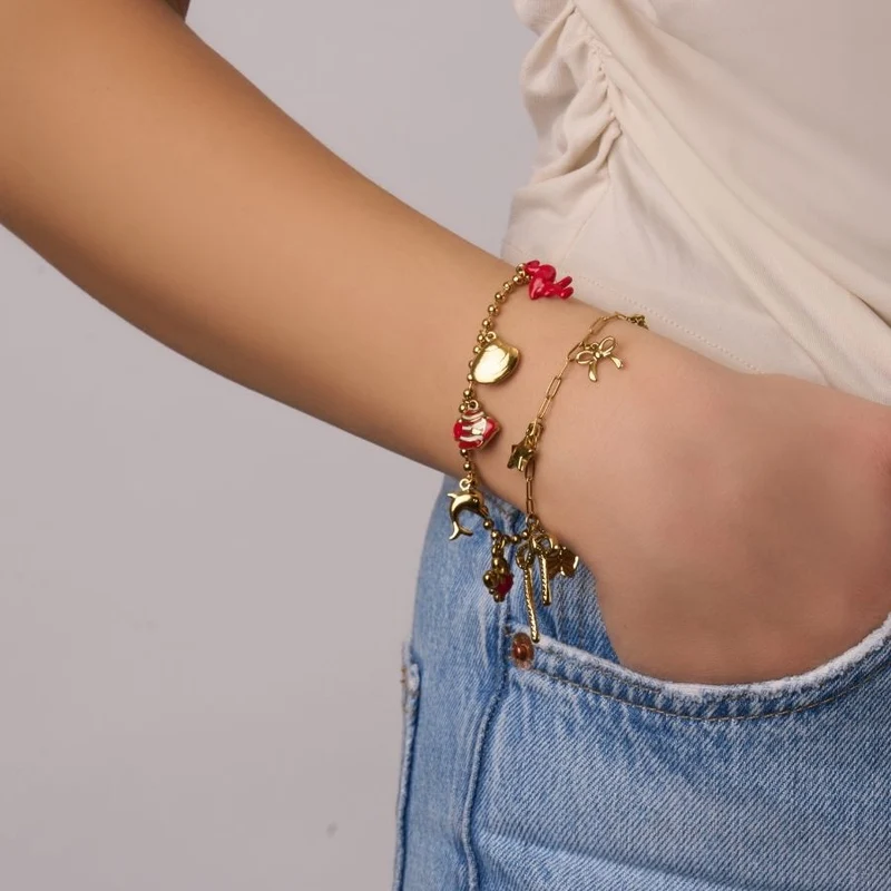 Ocean & Friends Charm Armband 14K Vergoldet