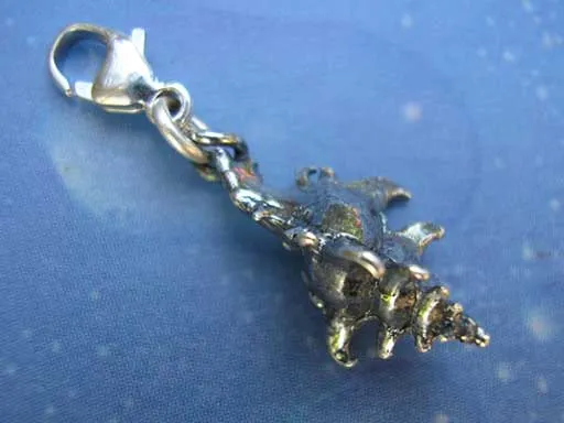 Schlanke Hakenschnecke Charms mit Karabiner