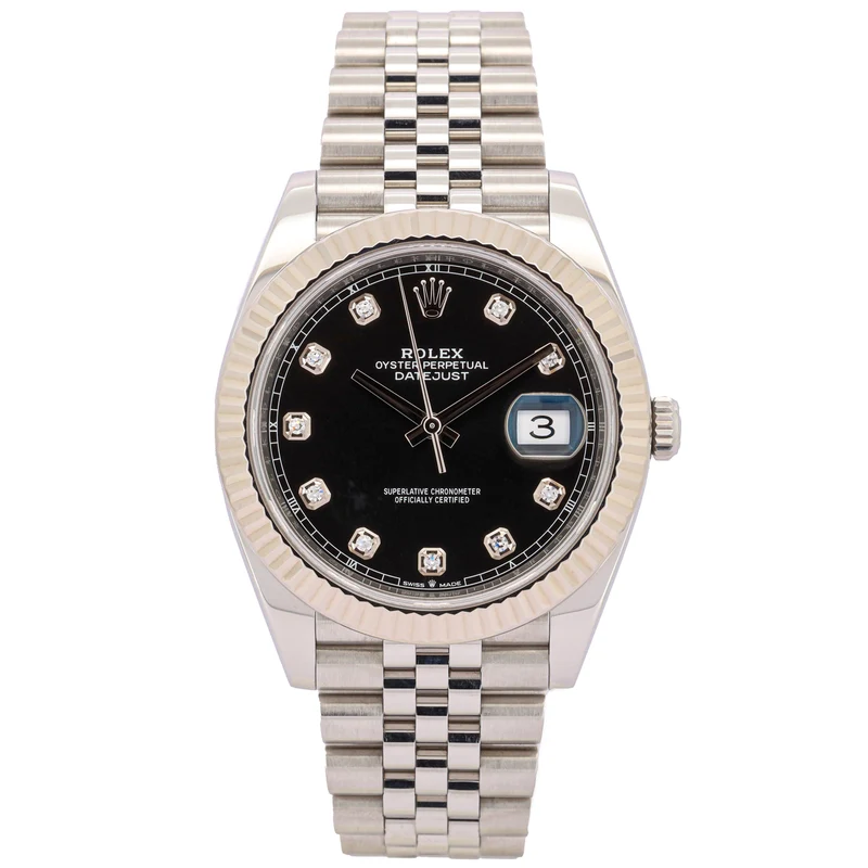 Rolex Datejust 41 126334 Black Diamond Dial Jubilee