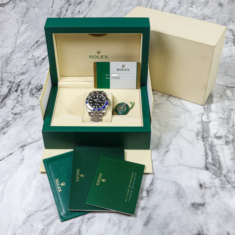 Rolex GMT-Master II 126710BLNR Batgirl LC100 Full Set