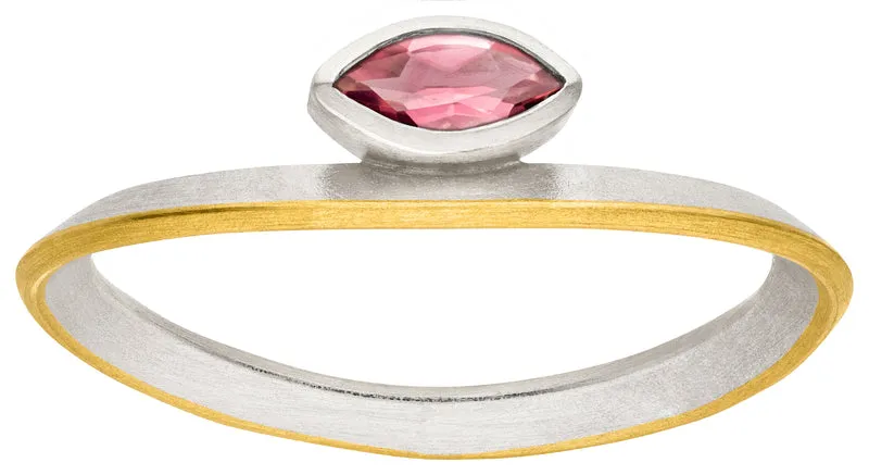 925er Silber Ring feingoldbelegt MANU R1397TUR