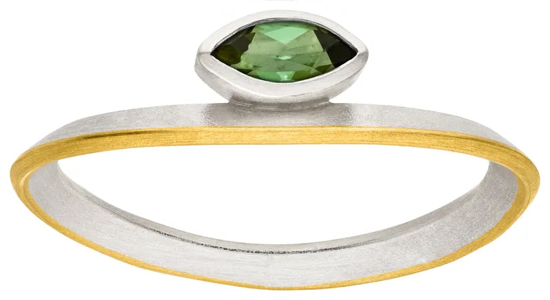 925er Silber Ring feingoldbelegt MANU R1397TU
