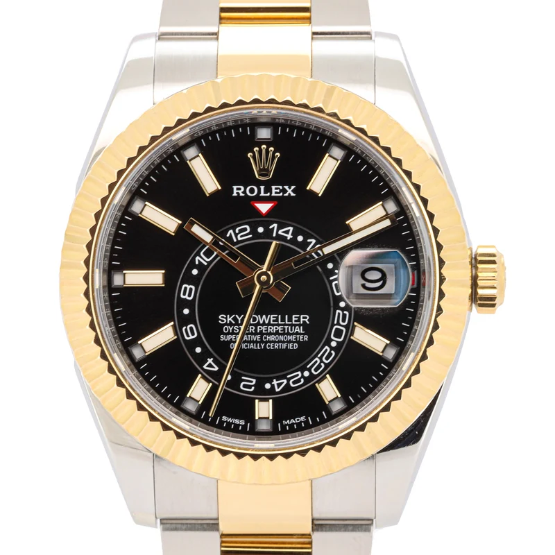Rolex Sky-Dweller 326933 Bicolor Black Dial Oyster