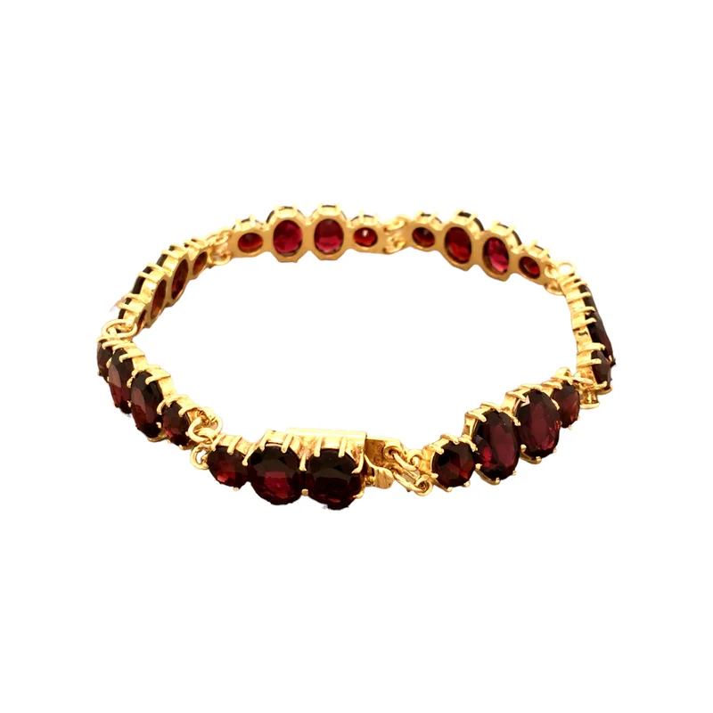 Granat-Armband Gelbgold 333 - 8 ct.