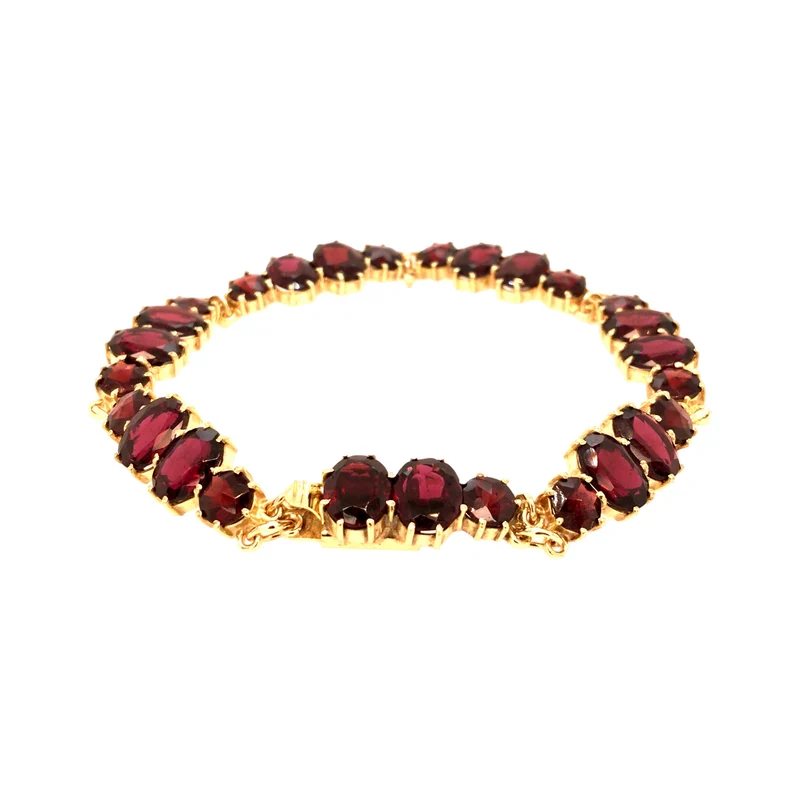 Granat-Armband Gelbgold 333 - 8 ct.