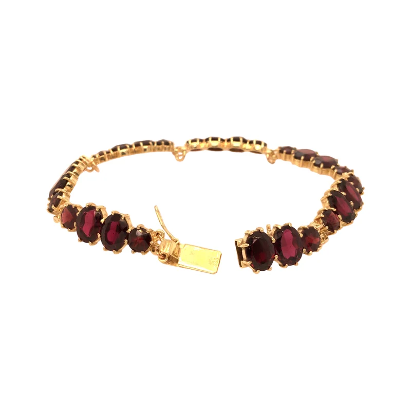 Granat-Armband Gelbgold 333 - 8 ct.