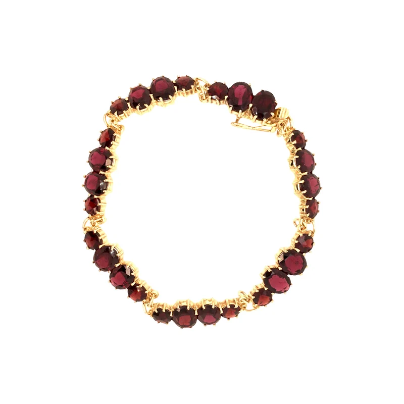 Granat-Armband Gelbgold 333 - 8 ct.