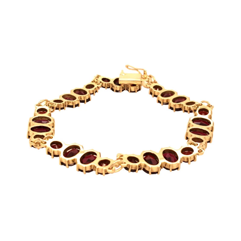 Granat-Armband Gelbgold 333 - 8 ct.