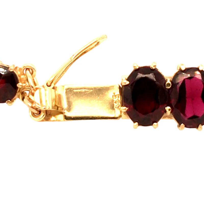 Granat-Armband Gelbgold 333 - 8 ct.