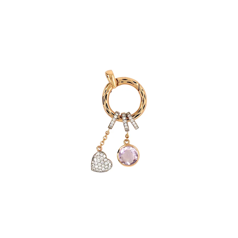 Anhänger Roségold 750 - 18 ct. mit Amethyst & Brillanten