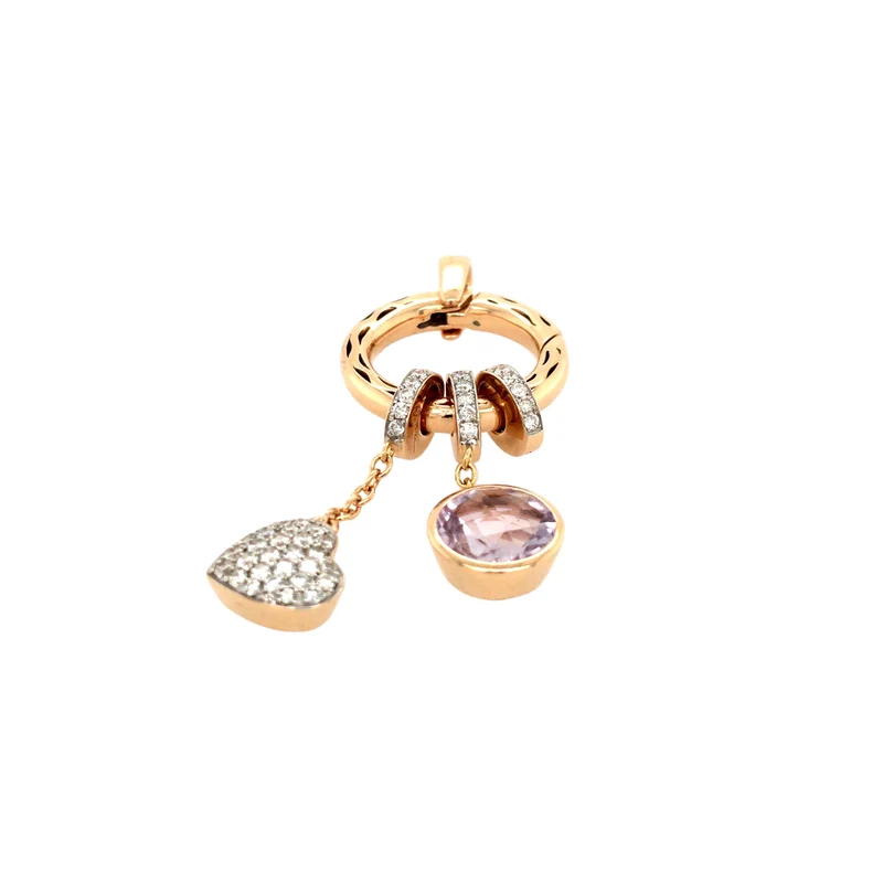 Anhänger Roségold 750 - 18 ct. mit Amethyst & Brillanten