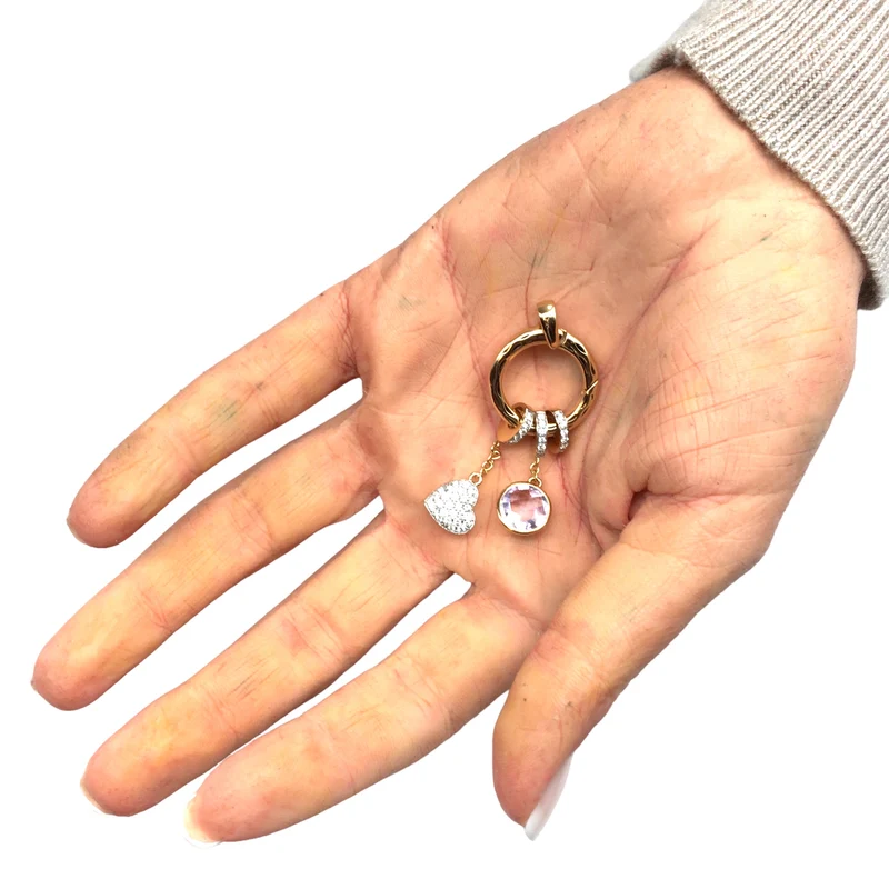 Anhänger Roségold 750 - 18 ct. mit Amethyst & Brillanten