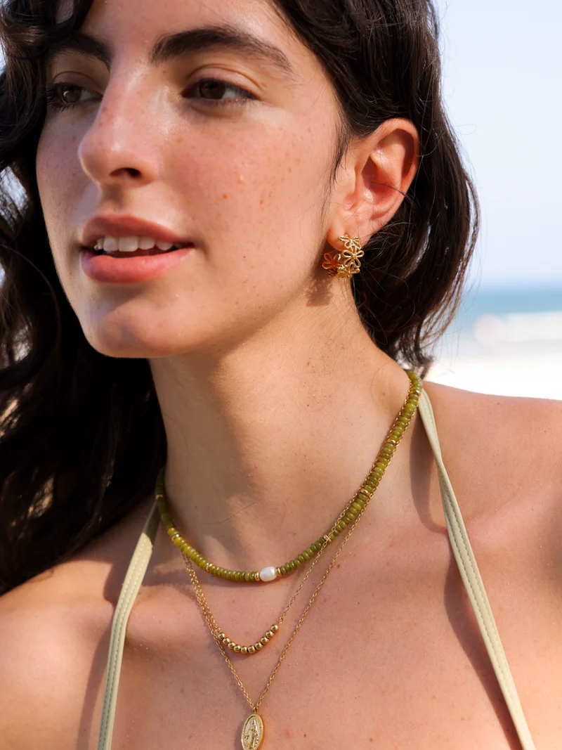 Pearl Dawn Dark Green Kette