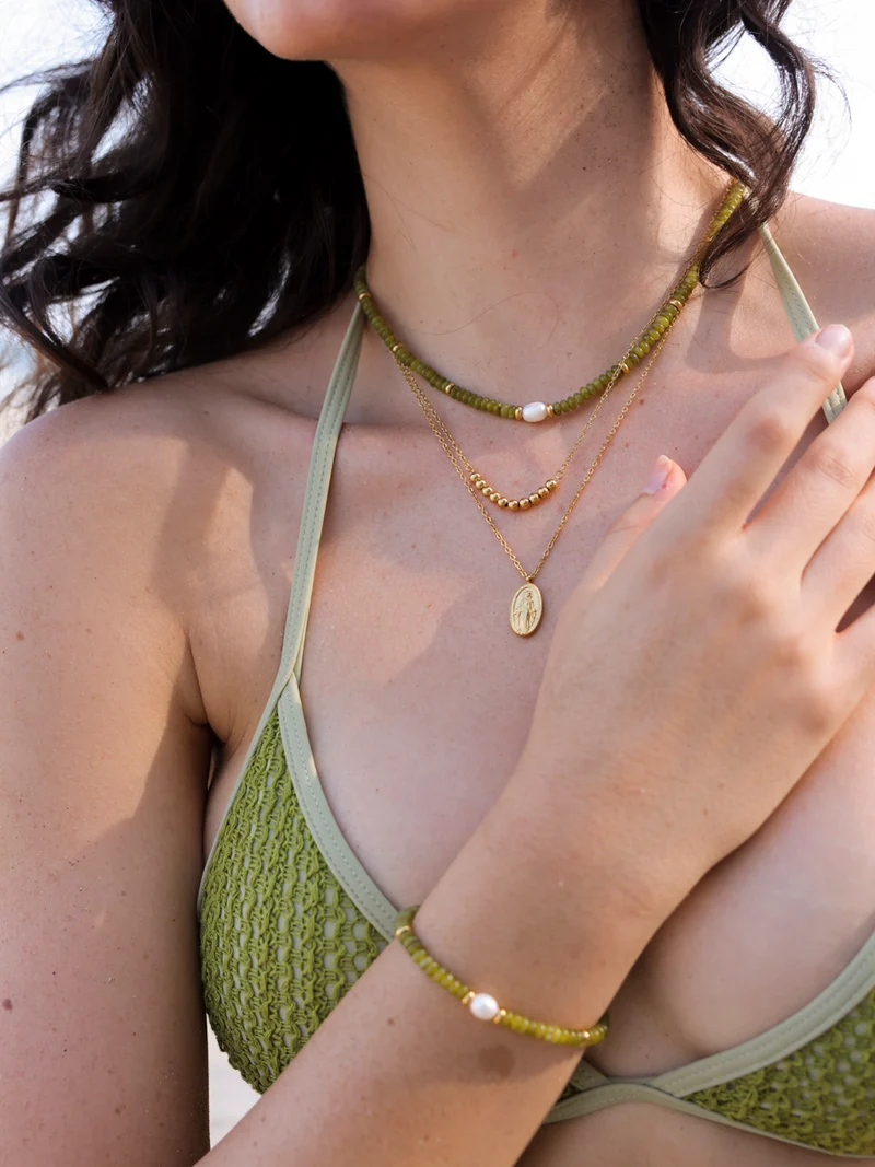 Pearl Dawn Dark Green ARMBAND